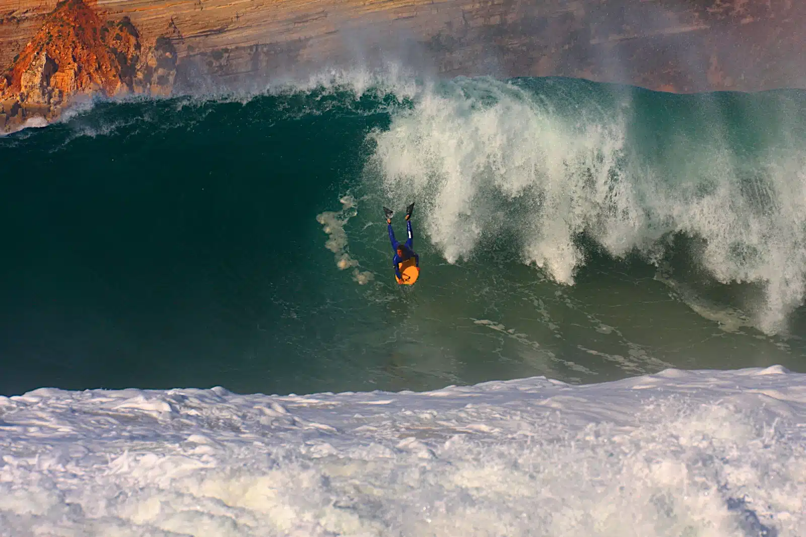 Bodyboarder riding at a high level during a Sea Krew Academy session