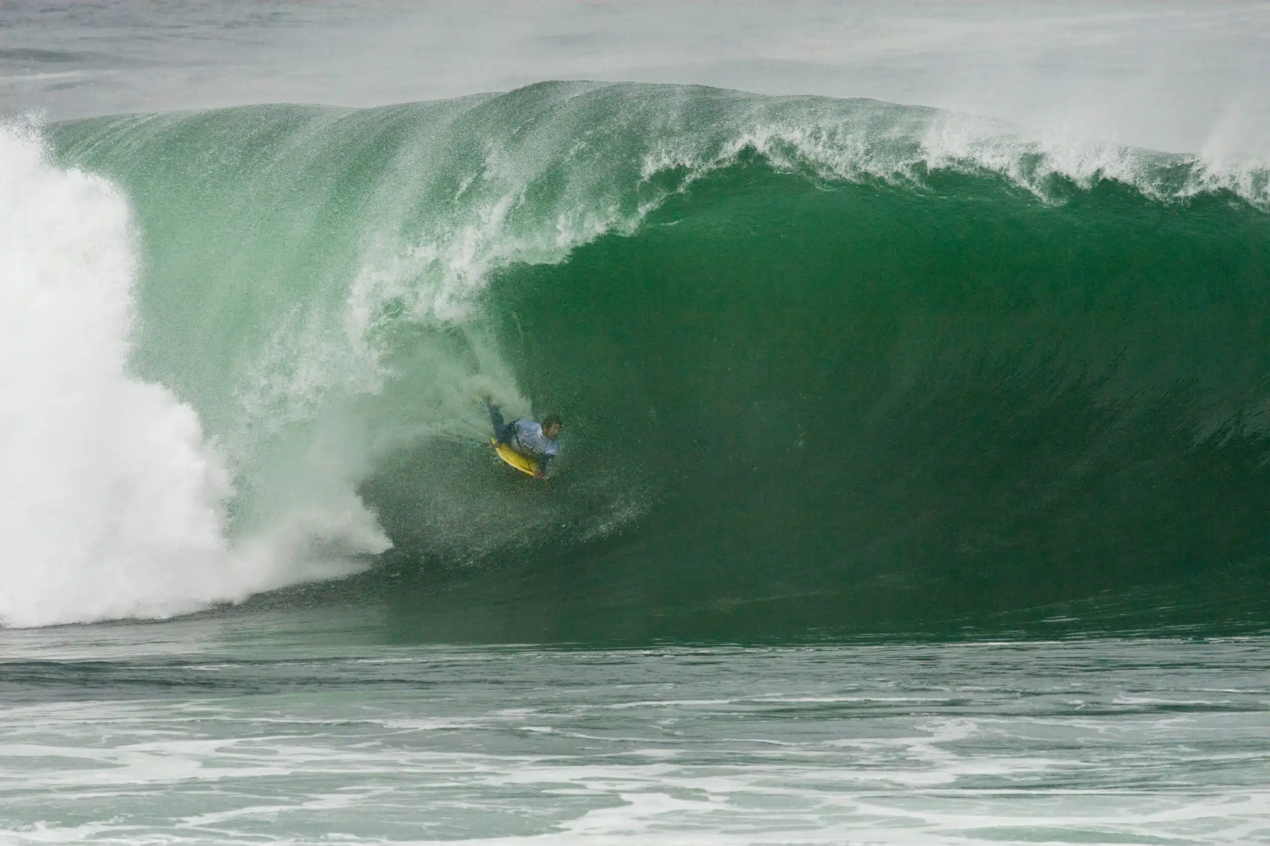 Rui Ferreira, Sea Krew head coach, competing at a bodyboard world championship in Arica, Chile