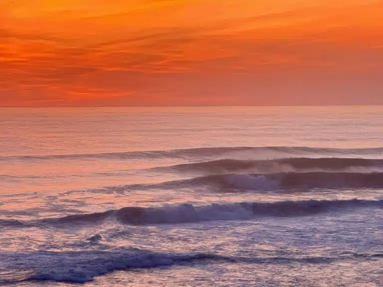 Atlantic sunset waves in Ericeira Portugal – Sea Krew surf camp coastal view