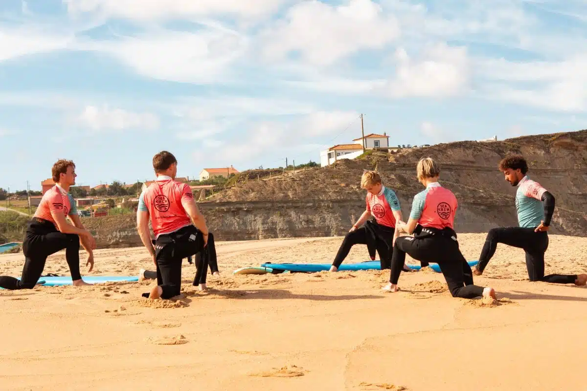 Daily surf coaching feedback during a surf camp in Ericeira