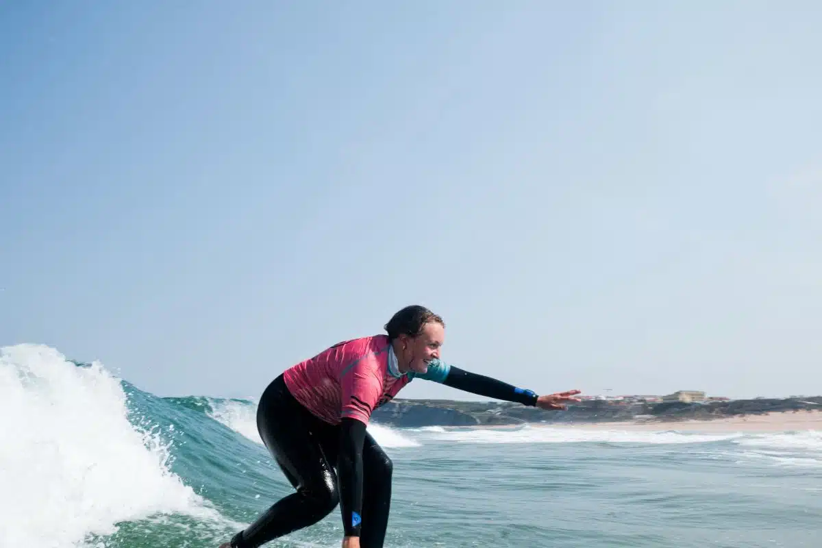 Winter surf conditions in Portugal with powerful Atlantic swell